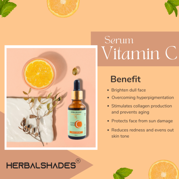 Herbalshades Vitamin C advance skin brightening face serum - Image 5