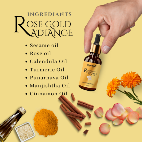 DEEWAL ROSE GOLD RADIANCE FACE OIL - Image 2