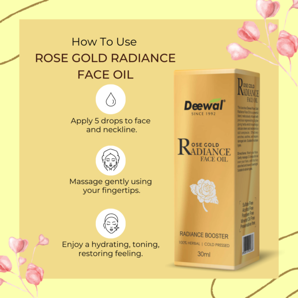DEEWAL ROSE GOLD RADIANCE FACE OIL - Image 5