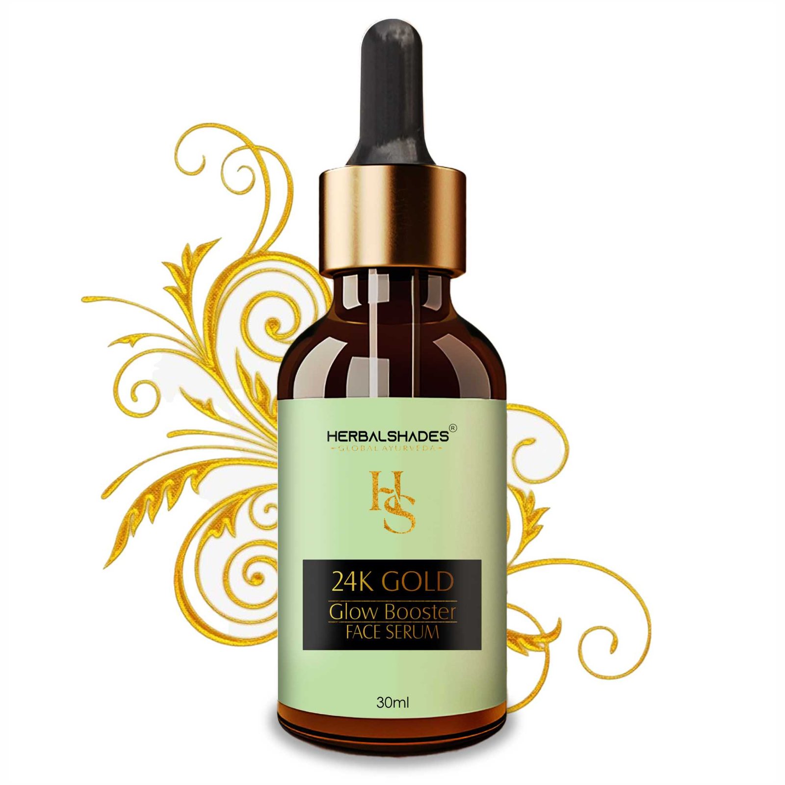 Herbalshades 24 K gold glow booster face serum 1 Deewal Herbal Care